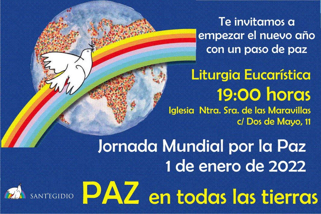 1ENE 2022 Jornada Mundial por la Paz diálogo integeneracional, educación y trabajo Sant